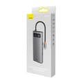 Miniatyrbild 5 av 6: Hub 9in1 Baseus Metal Gleam Series, USB-C to 2x USB 3.0 + 2x HDMI + USB 2.0 + USB-C PD + Ethernet RJ45 + microSD/SD