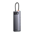 Miniatyrbild 6 av 6: Hub 9in1 Baseus Metal Gleam Series, USB-C to 2x USB 3.0 + 2x HDMI + USB 2.0 + USB-C PD + Ethernet RJ45 + microSD/SD