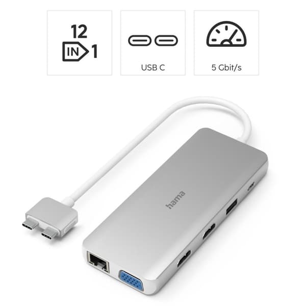 USB-C Hub, "Connect2Mac", Apple MacBook Air & Pro, 12 ports, 200133