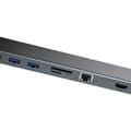 Miniatyrbild 3 av 8: Baseus Enjoyment Series Multi-functional Type-C intelligent HD HUB（PD/HD4K*2/VGA/RJ45/SD/TF/USB*3/Audio*1/Stand)Dark gray