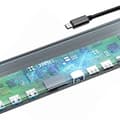 Miniatyrbild 4 av 8: Baseus Enjoyment Series Multi-functional Type-C intelligent HD HUB（PD/HD4K*2/VGA/RJ45/SD/TF/USB*3/Audio*1/Stand)Dark gray