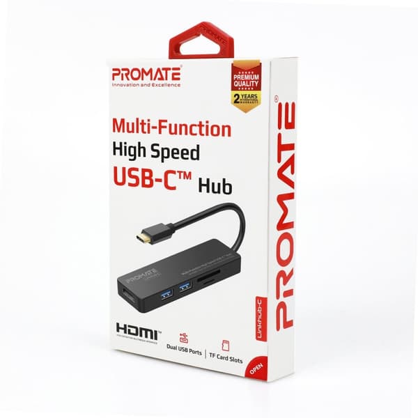 PROMATE LinkHub-C USB-C to HDMI 4K / 2X USB 3.0 / SD