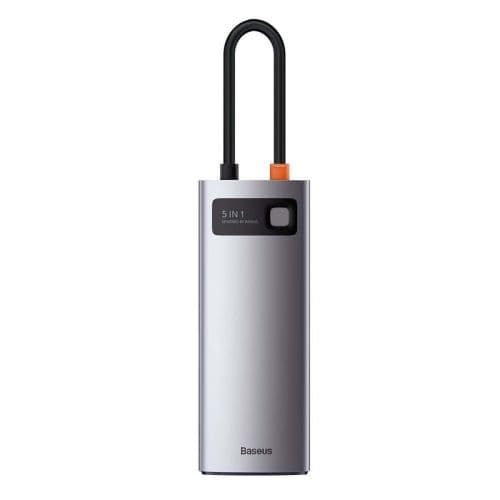 Hub 5in1 Baseus Metal Gleam Series, USB-C to 3x USB 3.0 + HDMI + USB-C PD
