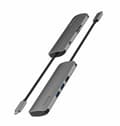 Miniatyrbild 4 av 6: Swissten USB-C Hub 6in1 with 3X USB 3.0 / 1X USB-C Power Delivery / 1X microSD / 1X SD / Aluminum body
