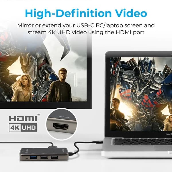 PROMATE PrimeHub-Lite USB-C Multimedia Hub / 4K HDMI / USB3.0 / SD / PD