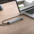 Miniatyrbild 11 av 11: HAMA USB Hub, 7 Ports, USB 3.2 Gen 1, 5 Gbit/s, incl. USB-C Adapter and PSU