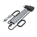Miniatyrbild 1 av 11: HAMA USB Hub, 7 Ports, USB 3.2 Gen 1, 5 Gbit/s, incl. USB-C Adapter and PSU