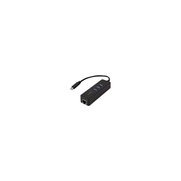 Adapter Gigabit Ethernet do USB 3.0 z hubem USB Svart