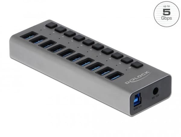 USB Hub with 10 Ports, DELOCK-63670