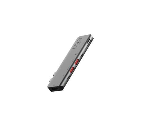 LINQ byELEMENTS 7in2 Pro USB-C 10Gbps Multiport Hub with 4K HDMI and Thunderbolt Passthrough for MacBook