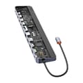 Miniatyrbilde 3 av 8: Hub 12w1 Baseus EliteJoy Gen2 series USB-C do 2xHDMI+ 3xUSB 3.0+ PD+ DP+ SD/TF+ RJ45+Type-C+ 3.5mm (dark grey)