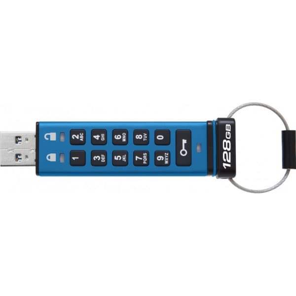 Kingston IronKey Keypad 200 128 Gt 256-bit XTS-AES -USB 32 Gen 1 -muisti
