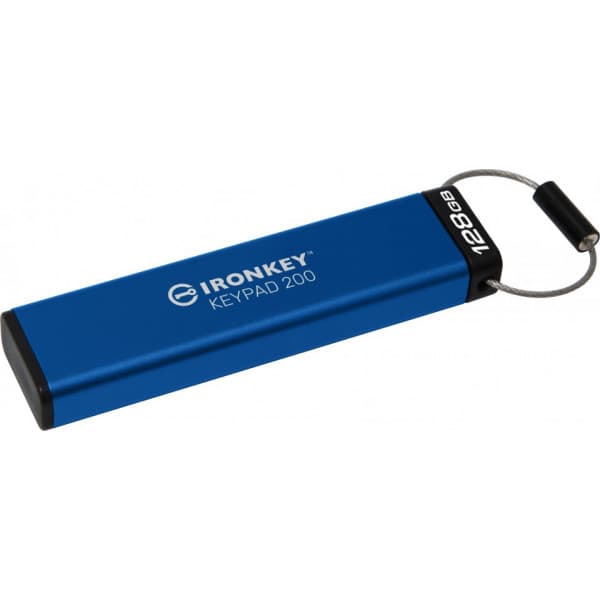 Kingston IronKey Keypad 200 128 Gt 256-bit XTS-AES -USB 32 Gen 1 -muisti