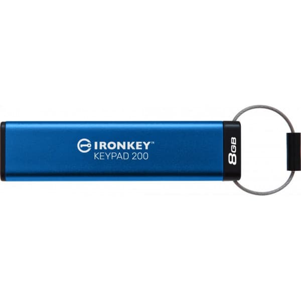 Kingston IronKey Keypad 200 8 Gt 256-bit XTS-AES -USB 32 Gen 1 -muisti