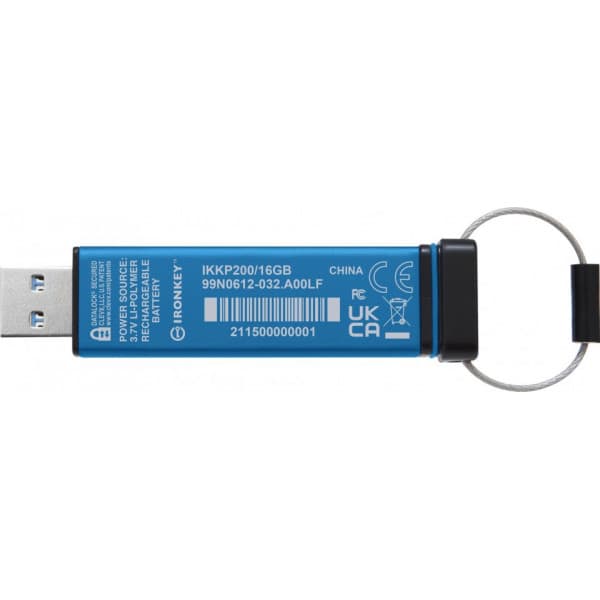 Kingston IronKey Keypad 200 16 Gt 256-bit XTS-AES -USB 32 Gen 1 -minne