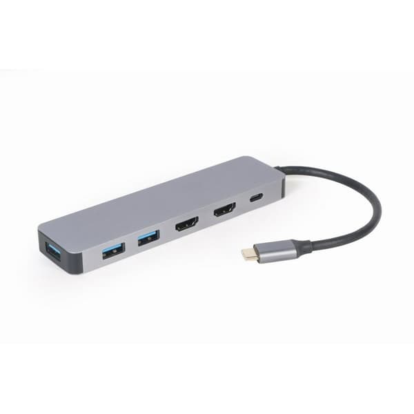 Docking-station GEMBIRD A-CM-COMBO3-03 Grå Sølvfarvet 100 W