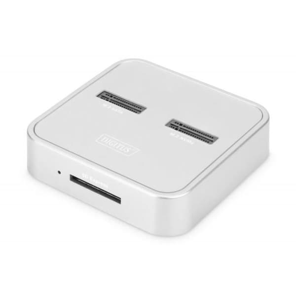Dockningsstation - DIGITUS - DA-71546 - 2 USB-C-portar - SD-kortläsare - Windows XP/7 kompatibel