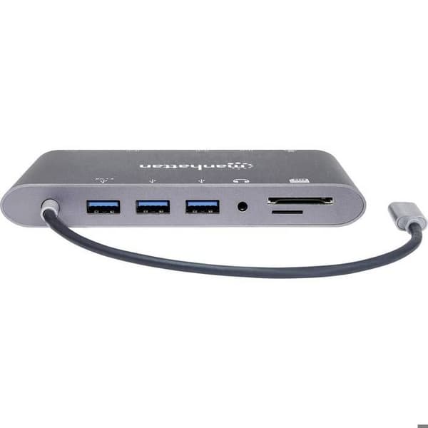 Dockningsstation - MANHATTAN - 152808 - 7-i-1 - Laddningsfunktion - USB 3.1 och HDMI