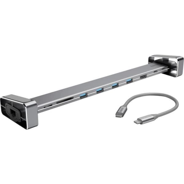 USB-C-dockningsstation - HAMA - Universell - 9 portar - Inbyggd strömförsörjning - Kompatibel med PC