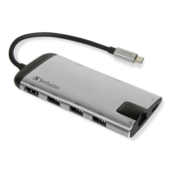 Dockningsstation - VERBATIM - USB-C - HDMI - GigE - Svart - Bärbara datorer