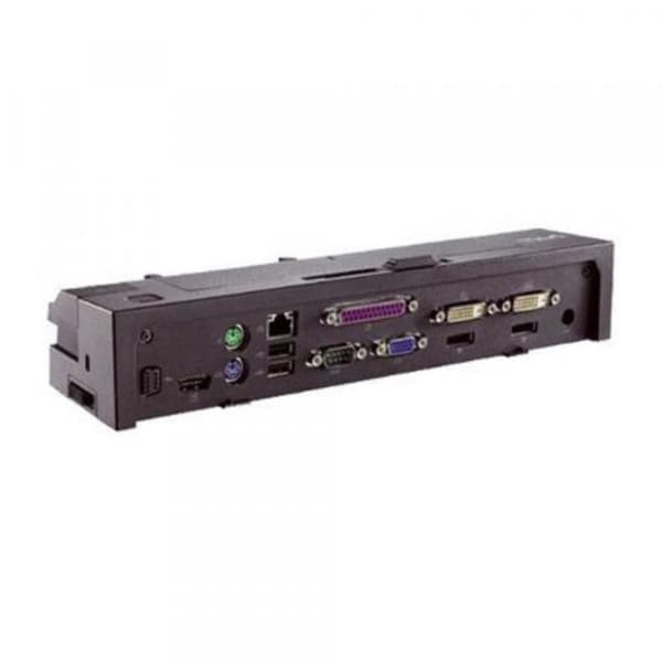 DELL dockningsstation inklusive nätadapter / eSATA, 2 x PS/2, LAN, 5 x USB, seriell port, parallellport, D-SUB VGA, 2 x DVI /
