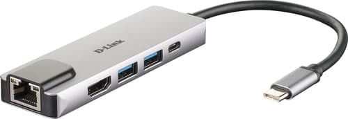 D-Link DUB-M520 laptop dock/port replicator Wired Thunderbolt 3 Aluminium