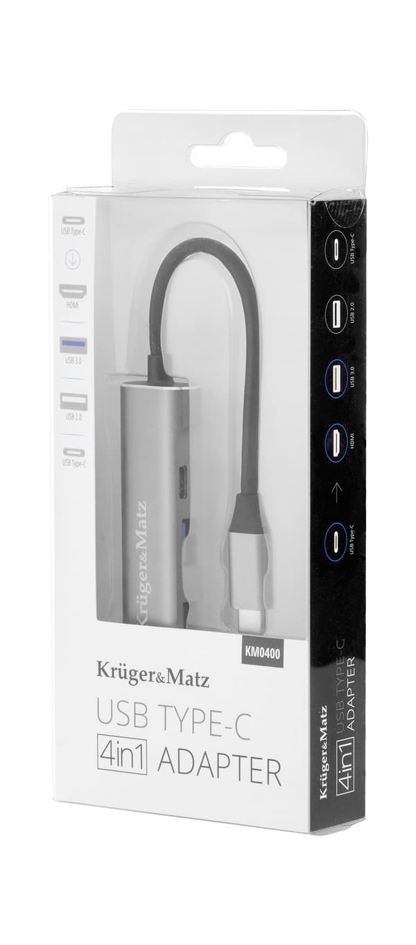 Sovitin (HUB) USB-tyyppi C HDMI/USB3.0/USB2.0/C-porttiin