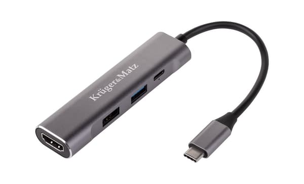 Sovitin (HUB) USB-tyyppi C HDMI/USB3.0/USB2.0/C-porttiin