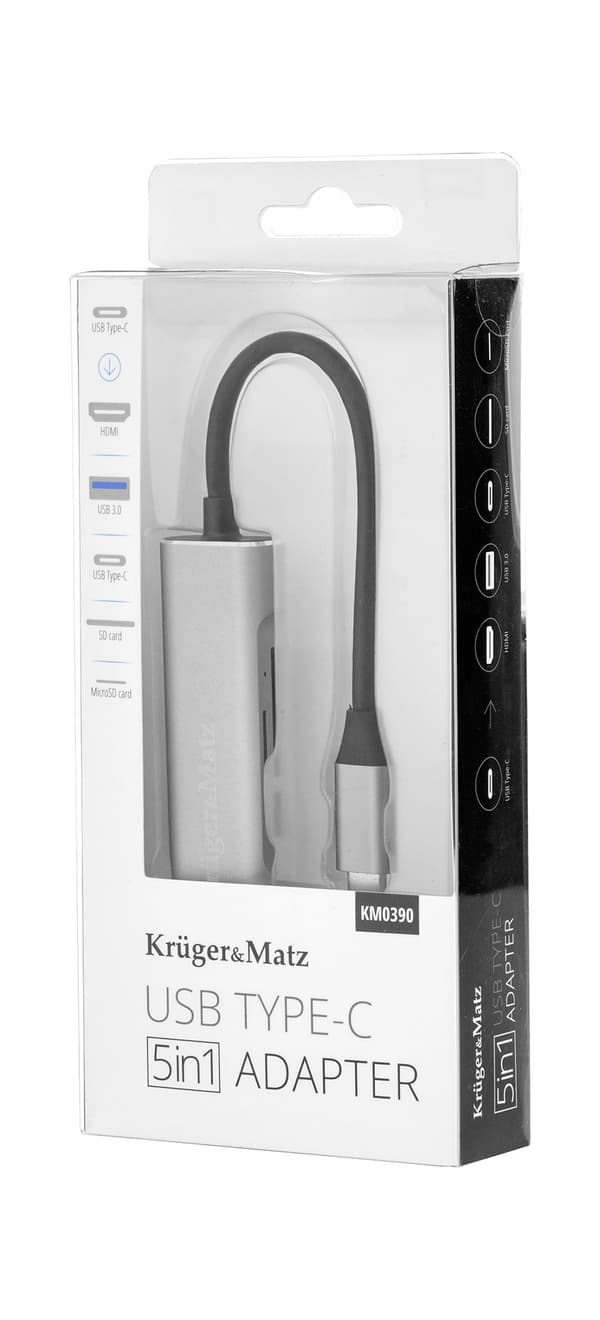 Adapter (HUB) USB typ C till HDMI/USB3.0/SD/MicroSD/C-port