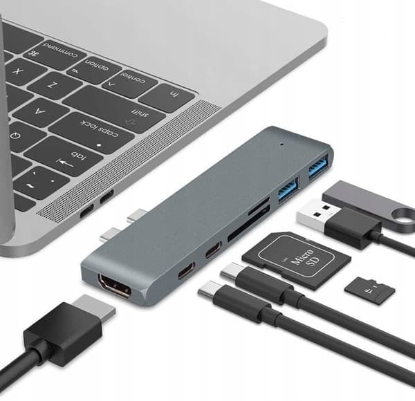 ADAPTERHUB USB-C USB THUNDERBOLT HDMI 4K ADAPTER FOR MACBOOK PRO AIR