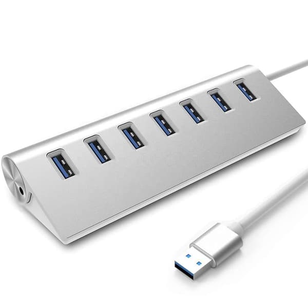 USB HUB SPLITTER PORT SPLITTER AKTIV STRÖM SNABB 7X USB 3.0