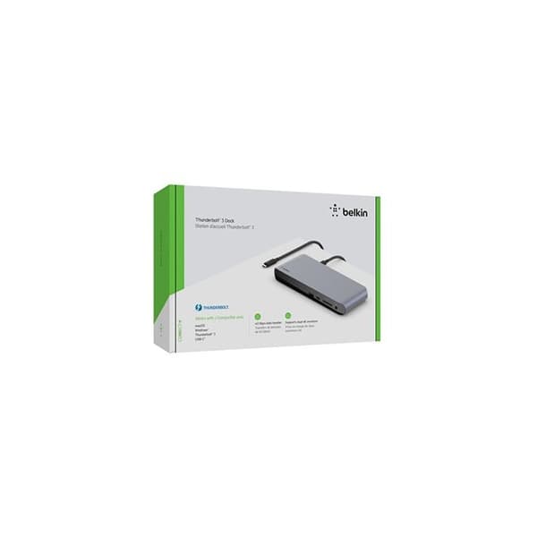 Dock - BELKIN - THUNDERBOLT 3 DOCK - Thunderbolt 3-kabel ingår - FHD-upplösning 1920 x 1080 - Svart