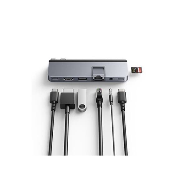USB Hub - HyperDrive - HD575-GRÅ - 7-i-2 - För MacBook Air och Pro - Sideral grå