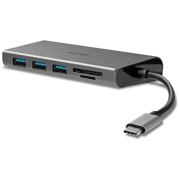 USB 3.1 Type C dock - Lindy - Multiport - Grå - One size