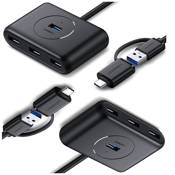 Ugreen HUB 4in1 USB-C – 4xUSB 3.0 5Gb/s 1m svart (CR113)
