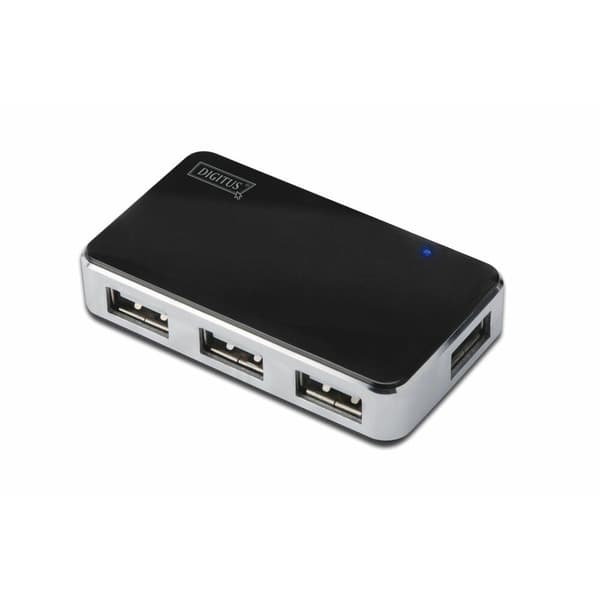 USB-HUB Digitus DA-70220 Svart Svart/Grå