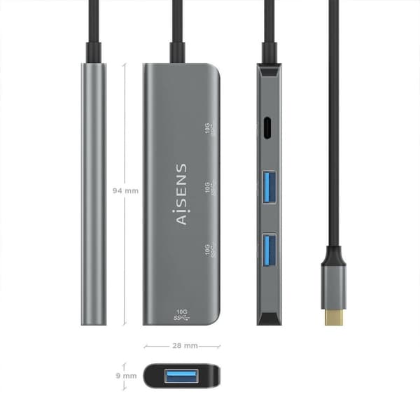 USB-HUB Aisens A109-0764 Grå (1 antal)