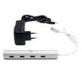 Miniatyrbillede 3 af 4: USB Hub Woxter PE26-142 Hvid Sølvfarvet Aluminium (1 enheder)