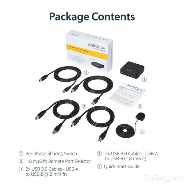 USB-HUB Startech HBS304A24A Svart 5 Gbit/s