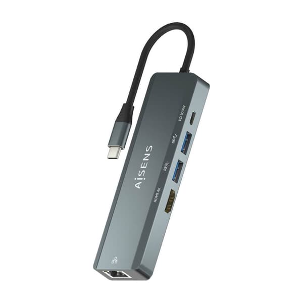 USB-HUB Aisens ASUC-5P011-GR Grå (1 antal)