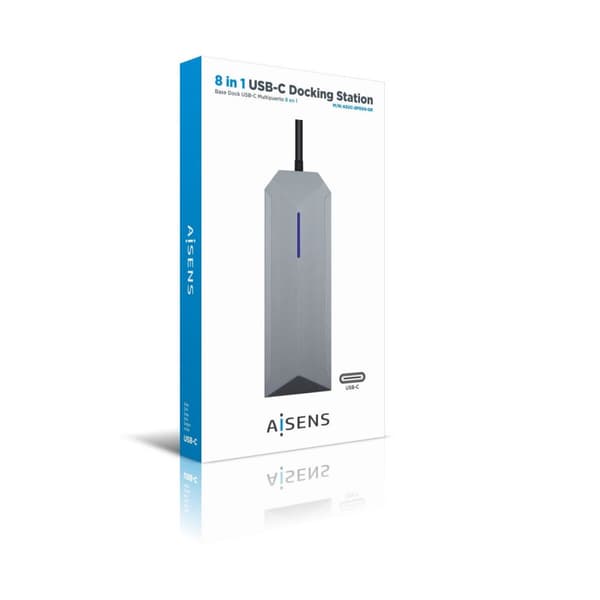 USB-HUB Aisens ASUC-8P004-GR Grå 100 W 4K Ultra HD (1 antal)