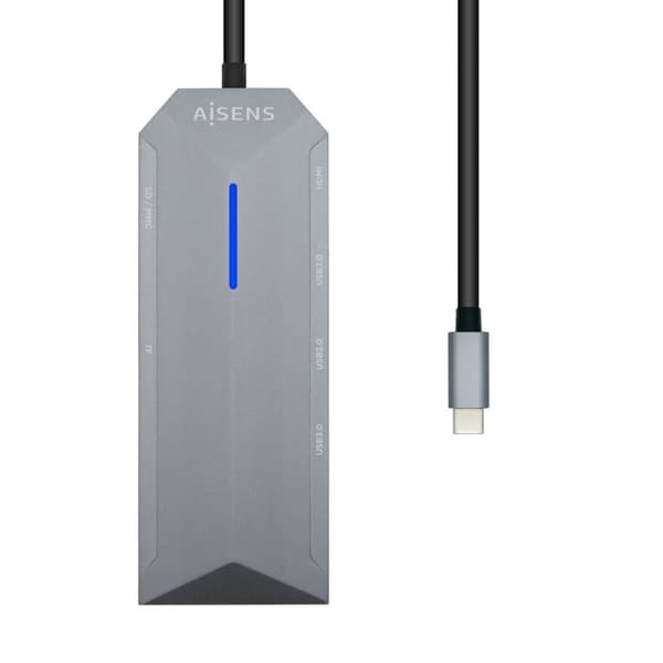 USB-HUB Aisens ASUC-8P004-GR Grå 100 W 4K Ultra HD (1 antal)
