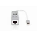 Miniatyrbillede 2 af 2: USB Hub Digitus Grå Sølvfarvet Aluminium