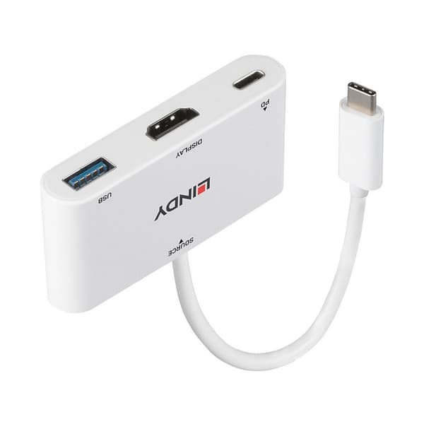 USB Hub LINDY 43340 Hvid Hvid