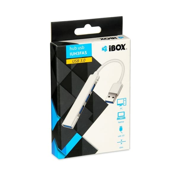 USB Hub Ibox IUH3FAS USB x 4 Hvid