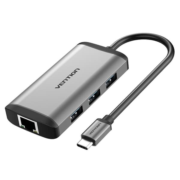 USB Hub Vention CNCHB Svart Grå