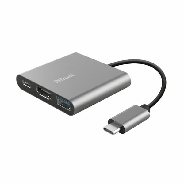 USB-keskitin Trust Dalyx Musta Alumiini (1 osaa)