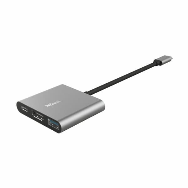 USB-keskitin Trust Dalyx Musta Alumiini (1 osaa)
