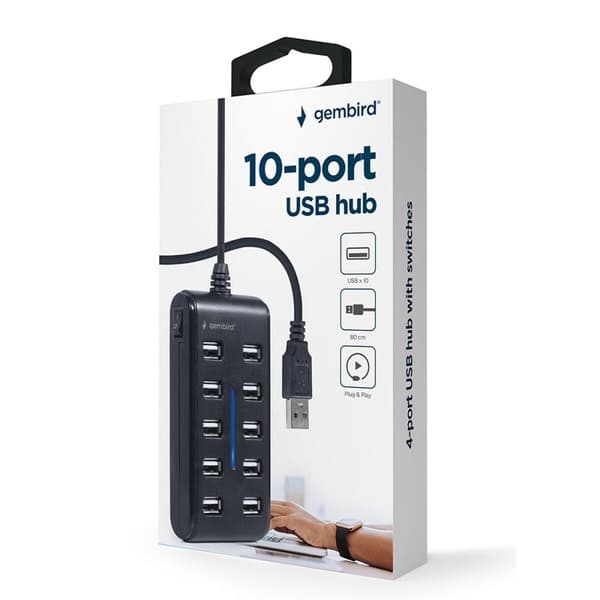 USB-keskitin GEMBIRD UHB-U2P10P-01