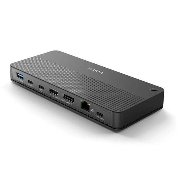 UNITEK USB 4 typ C 10Gbps dockningsstation 3 USB-portar - 2 USB typ C portar - Ethernet - HDMI 2.1 - DP - SD/MicroSD - Ljud